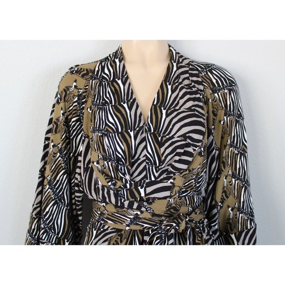 BANANA REPUBLIC Issa London Collection Zebra Kimono Dress, Size 6 - Picture 3 of 8